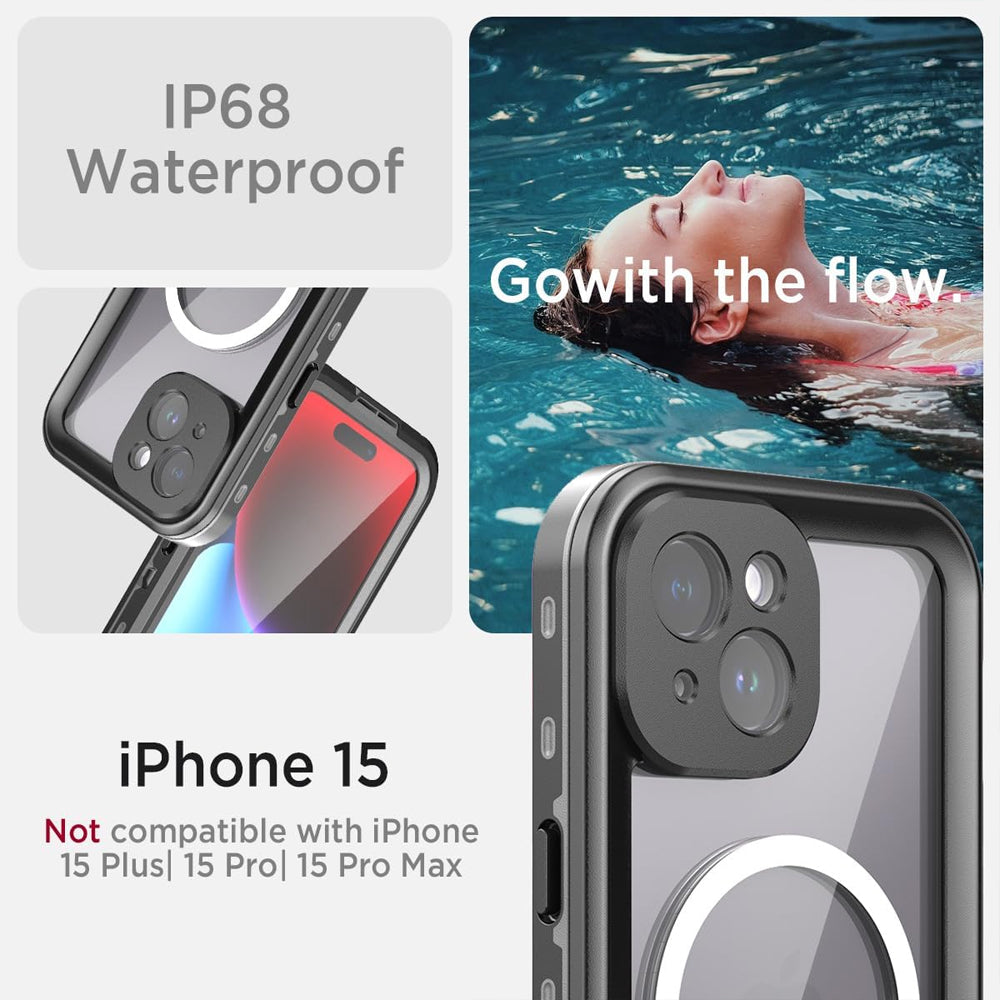 iPhone 15 Waterproof Magsafe case Compatible Cover