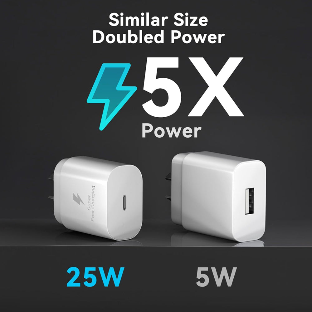 iPhone 14 Compatible 25W Fast Wall Charger with Lightning cable