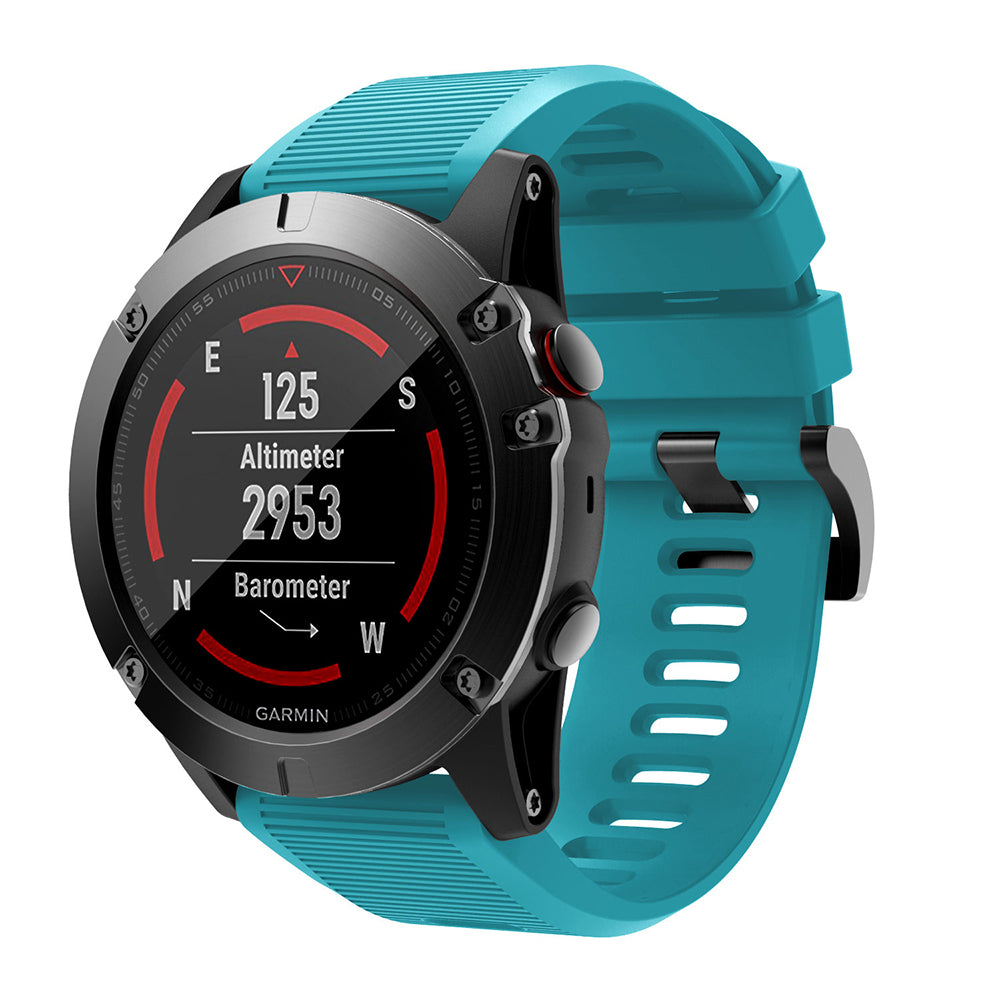QuickFit Compatible 26mm Rubber Strap for Garmin Fenix 3