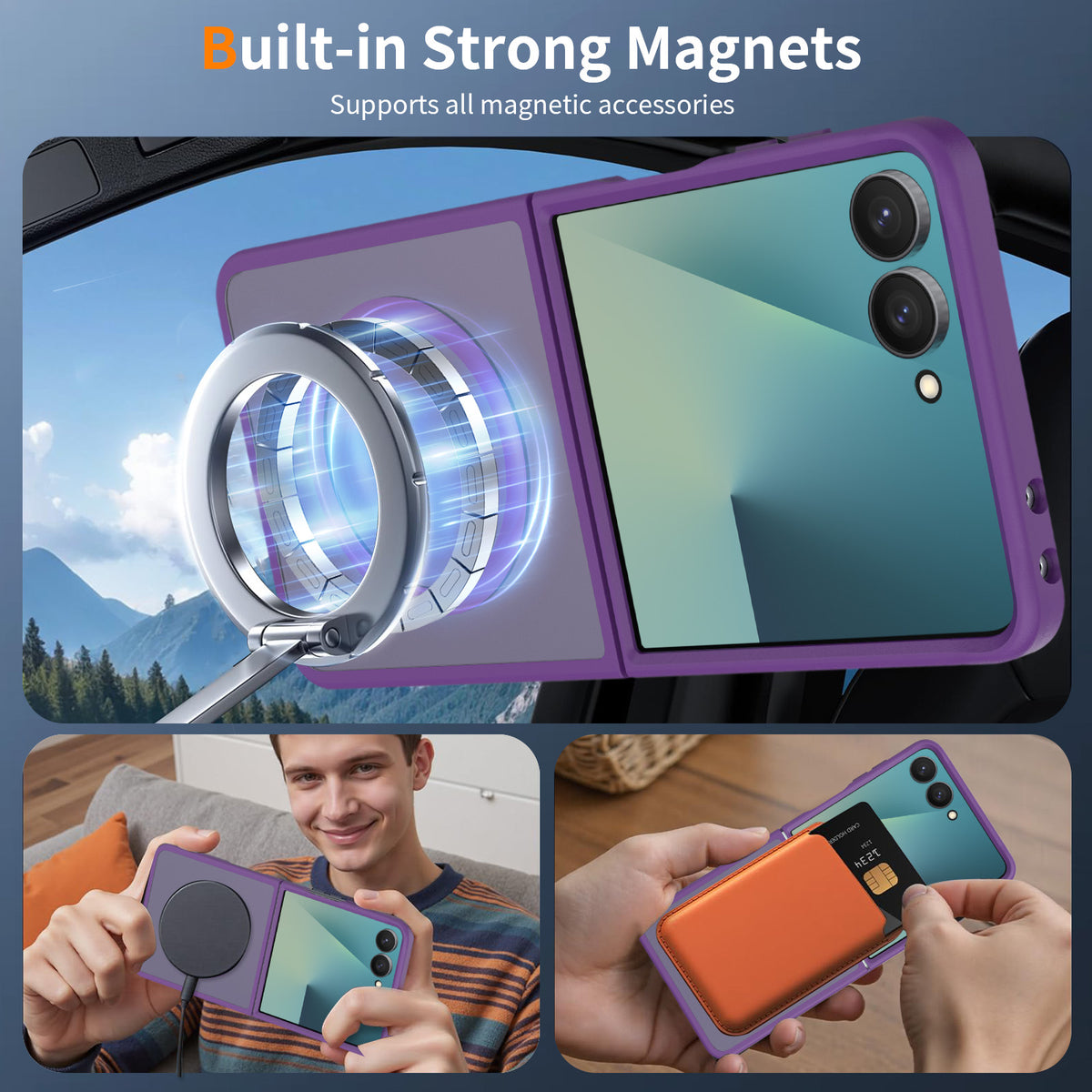 Magsafe Compatible Matte Case for Samsung Galaxy Z Flip 8