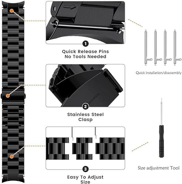 No Gap Stainless Steel Strap for Samsung Galaxy Watch 4