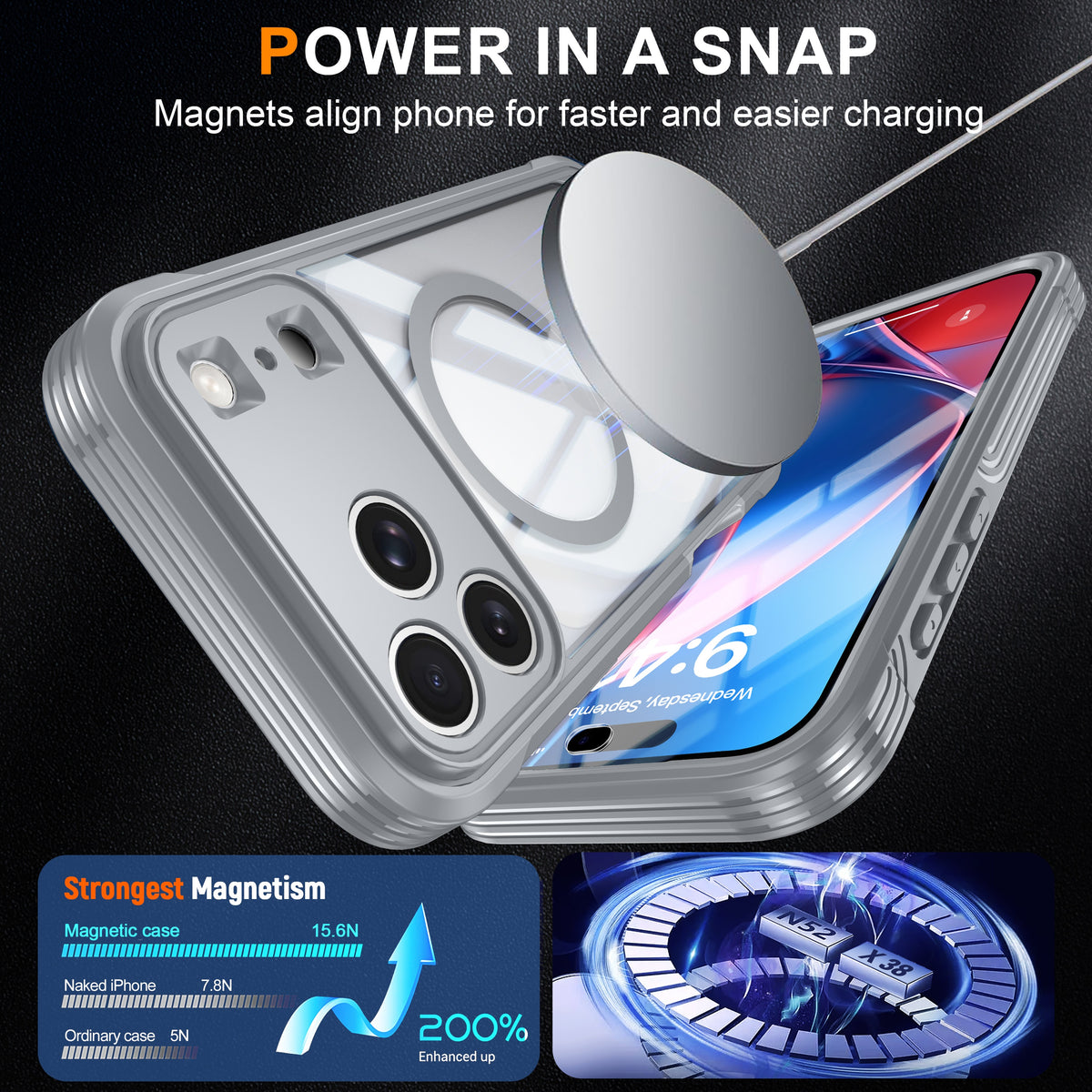 Heavy Duty 360 Magsafe Compatible Case for iPhone 18 Pro Max- SwiftShield
