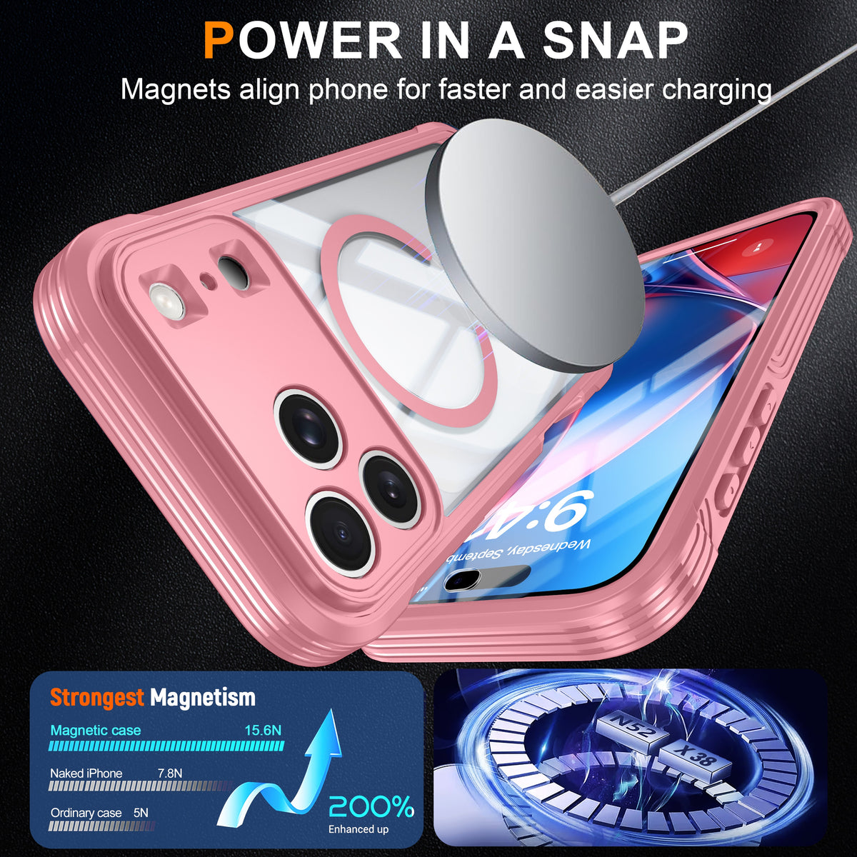 Heavy Duty 360 Magsafe Compatible Case for iPhone 18 Pro Max- SwiftShield