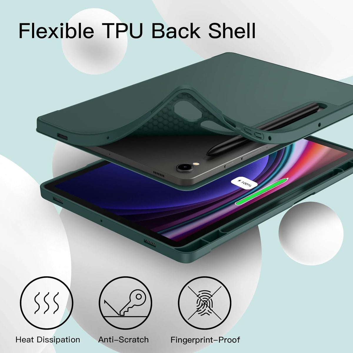 Slim Flip Case with Pen Holder Cover for Samsung Galaxy Tab S10 FE