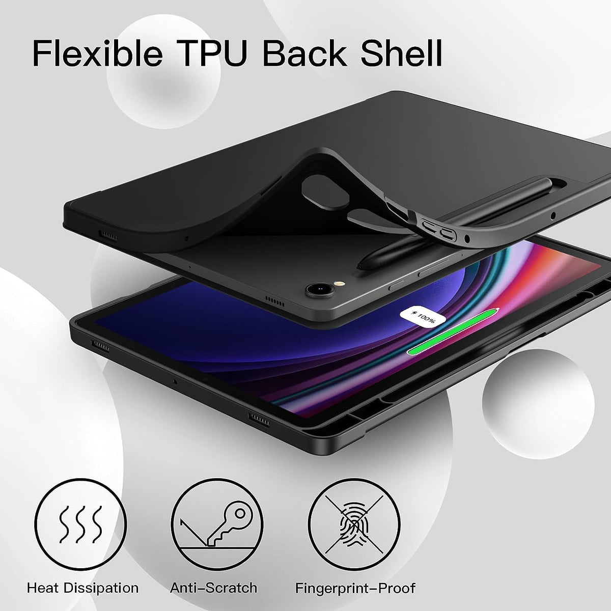 Slim Flip Case with Pen Holder Cover for Samsung Galaxy Tab S10 FE