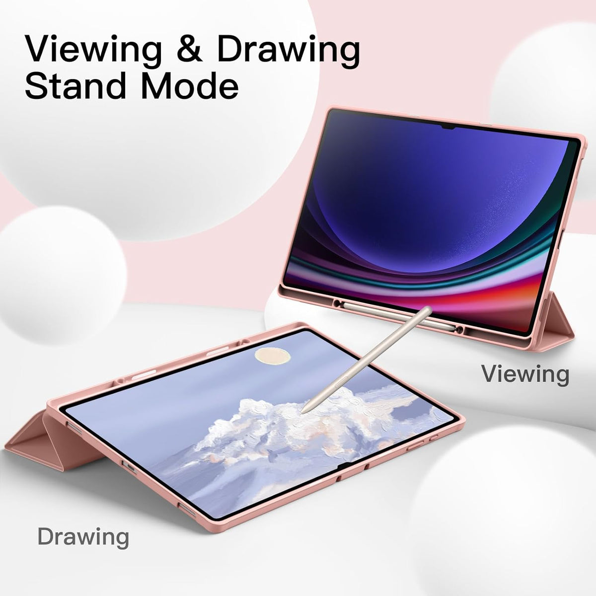 Slim Flip Pen Holder Case Cover for Samsung Galaxy Tab S9 Plus