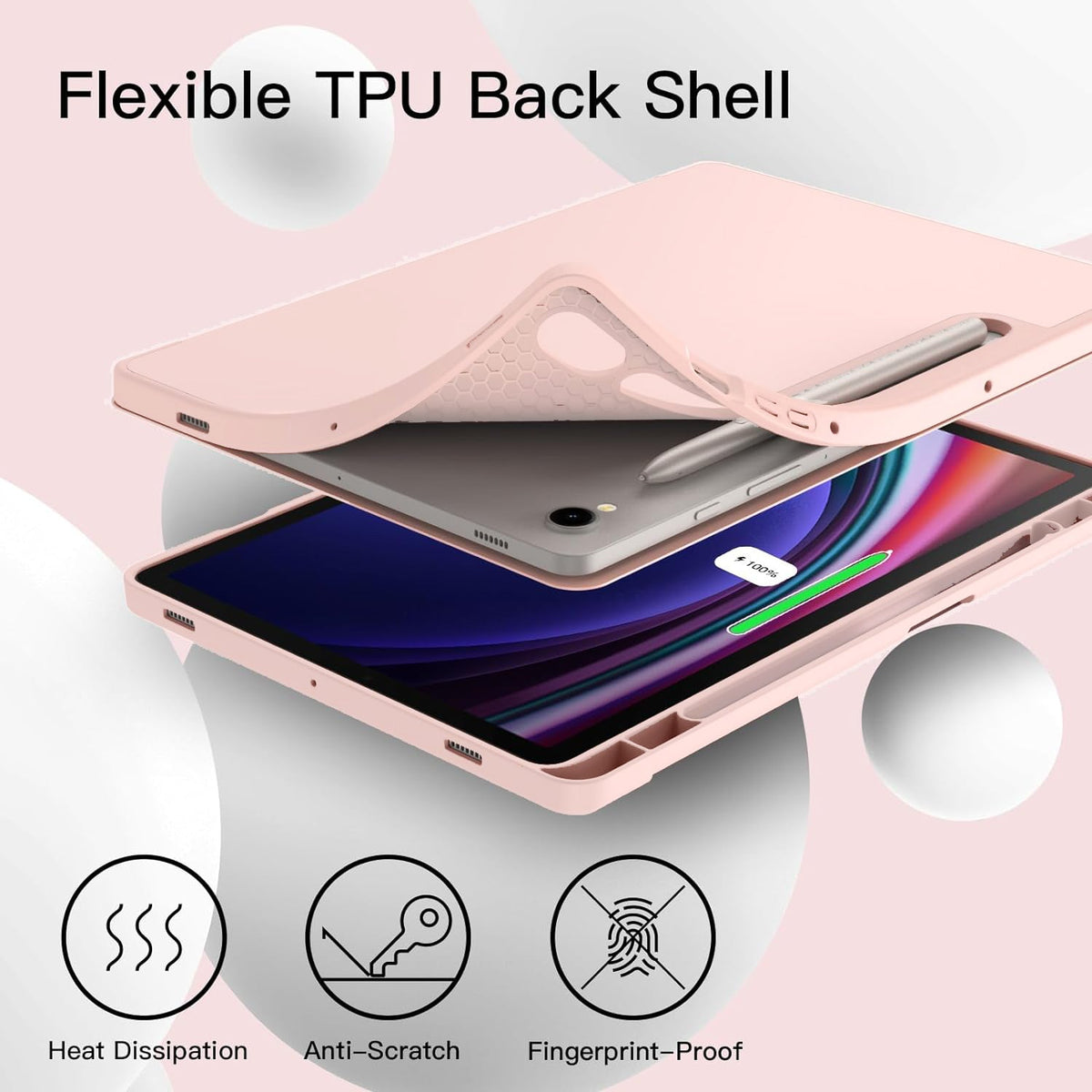 Slim Flip Case with Pen Holder Cover for Samsung Galaxy Tab S10 FE