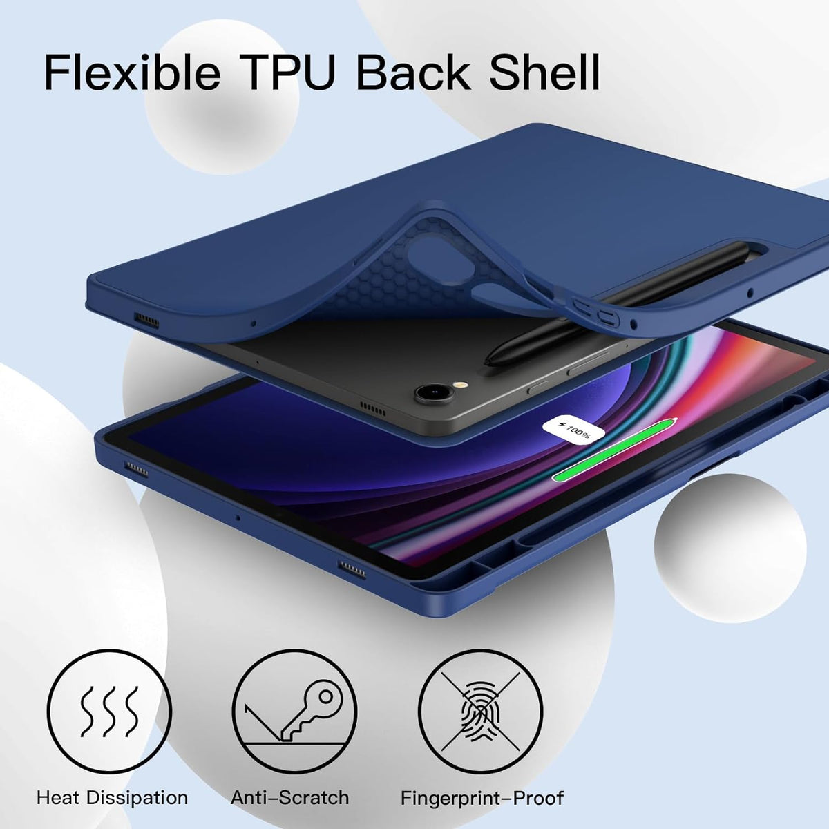 Slim Flip Case with Pen Holder Cover for Samsung Galaxy Tab S10 FE