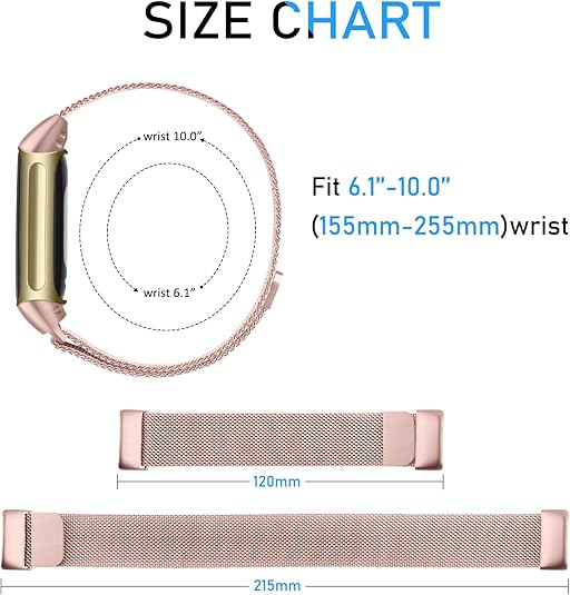 Milanese Strap for Fitbit Charge 6