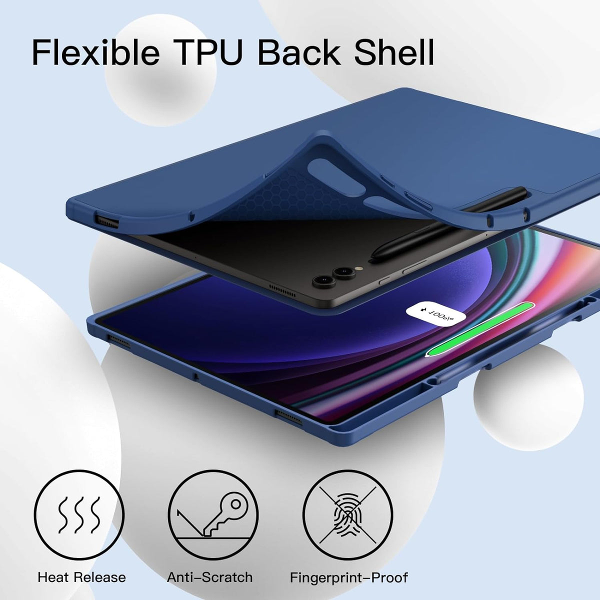 Slim Flip Case with Pen Holder Cover for Samsung Galaxy Tab S10 FE