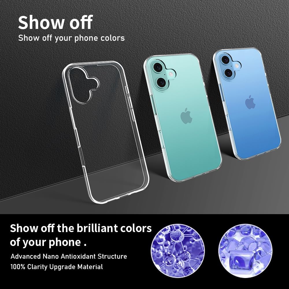 Clear Thin Case for iPhone 16 Plus