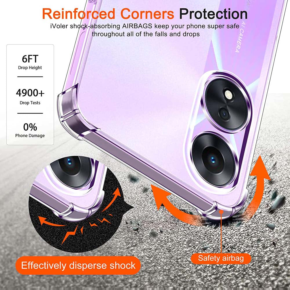 Clear Bumper Case for OPPO A78 4G