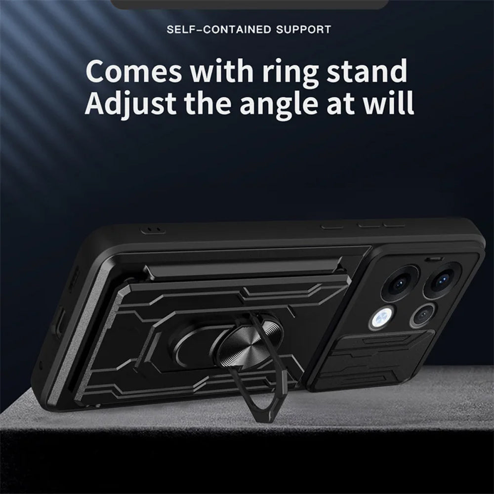 Tough Ring Card Case for OPPO Reno 13 F 5G
