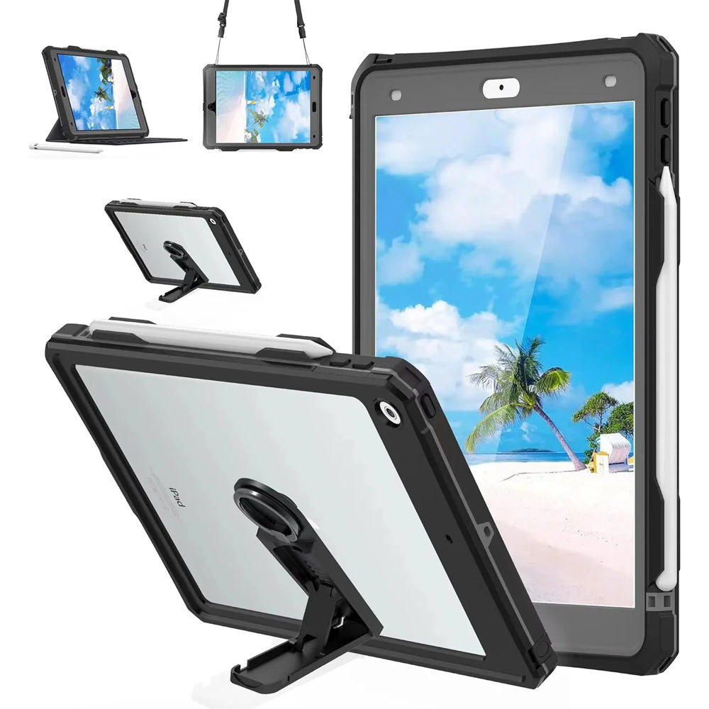 Shellbox Waterproof Case with Stand and Strap for iPad 10.2" 9th Gen