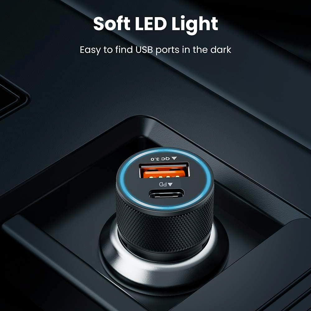 Alloy Fast Car Charger 18W (Dual USB-C + USB-A)