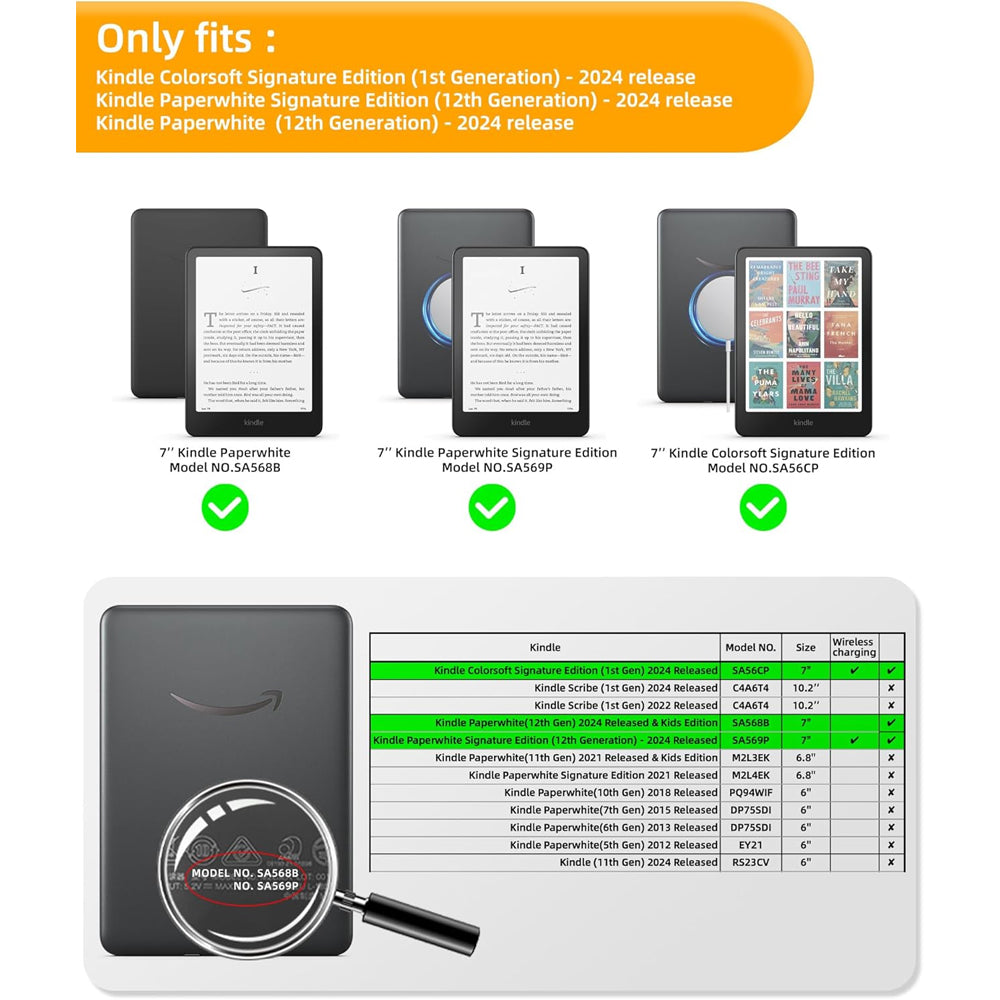 Flip Magnetic Case for Kindle Colorsoft 7” Signature Edition 1st Generation (2024)