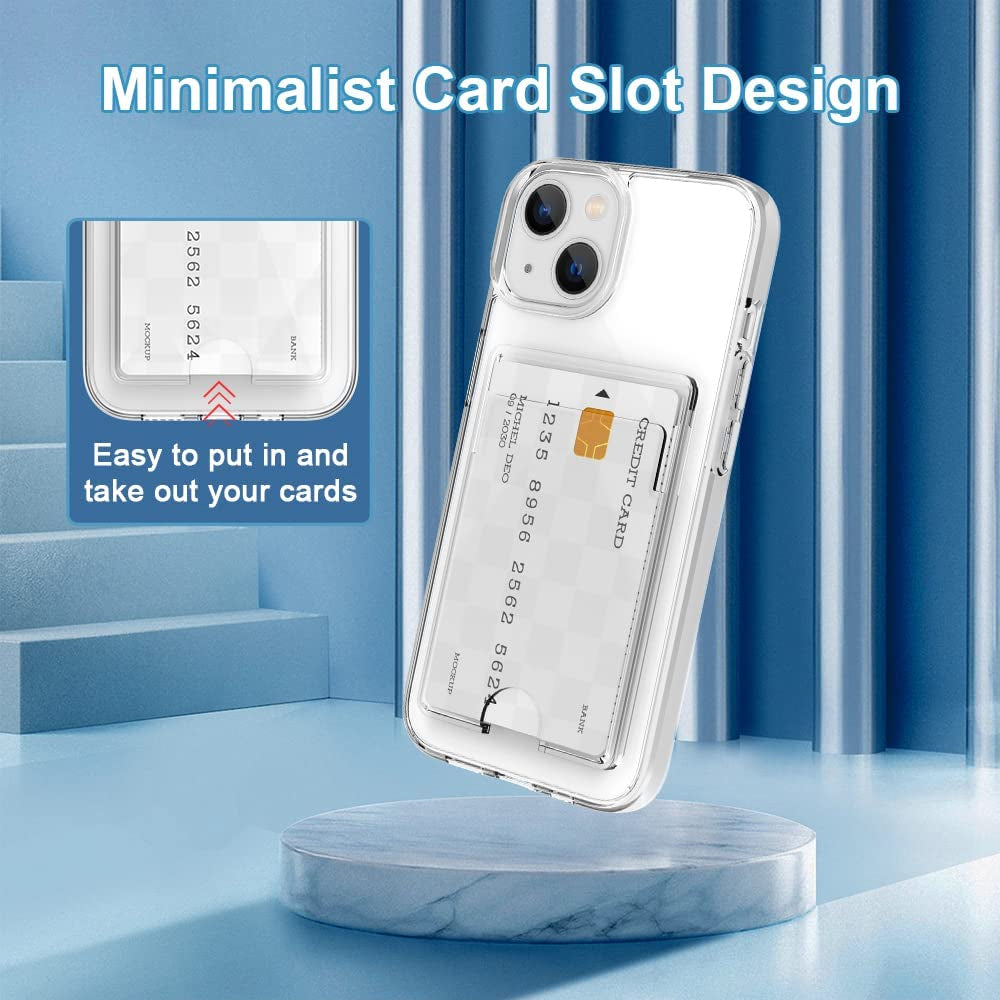 Clear Wallet Card Case for iPhone 13