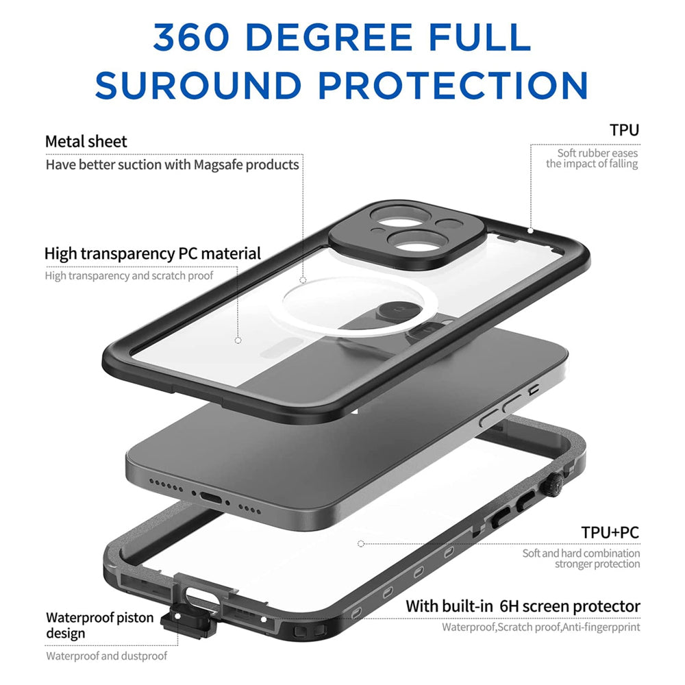 Redpepper Waterproof Magsafe Case for iPhone 14 Plus