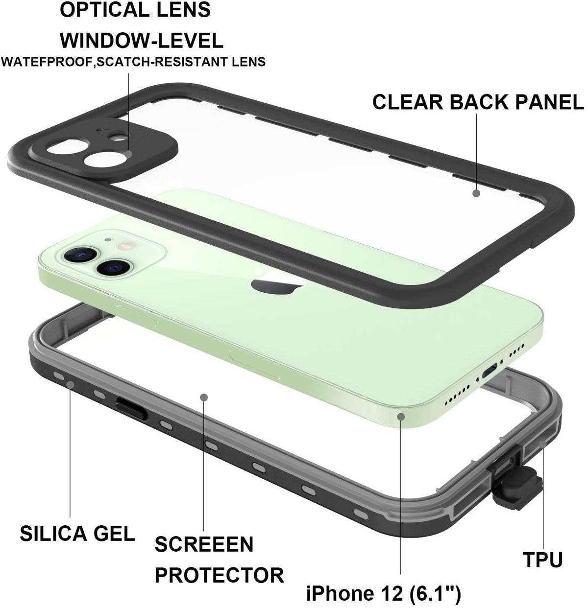 Redpepper Waterproof case for iPhone 12