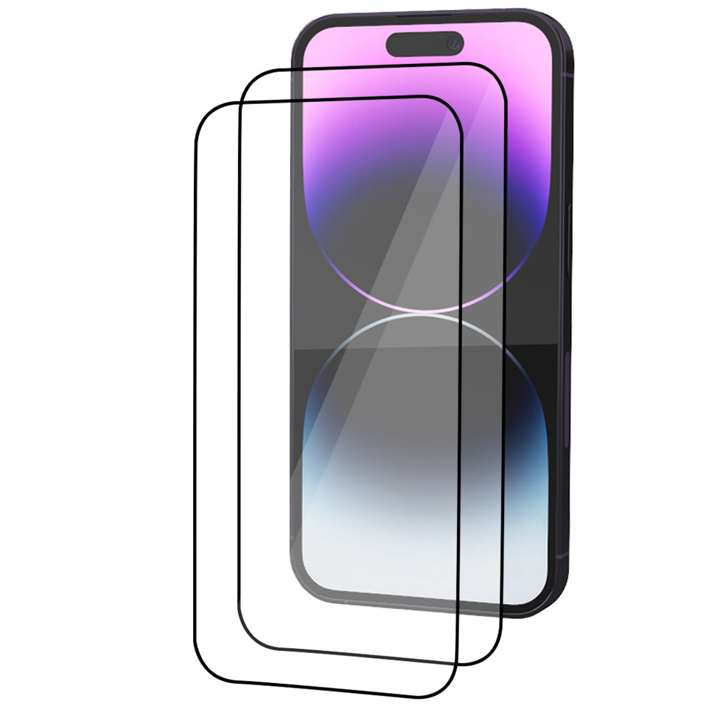 iPhone 14 Pro Tempered Glass Screen Protector [2-Pack] with Easy Alignment Frame – Clear, Premium by SwiftShield