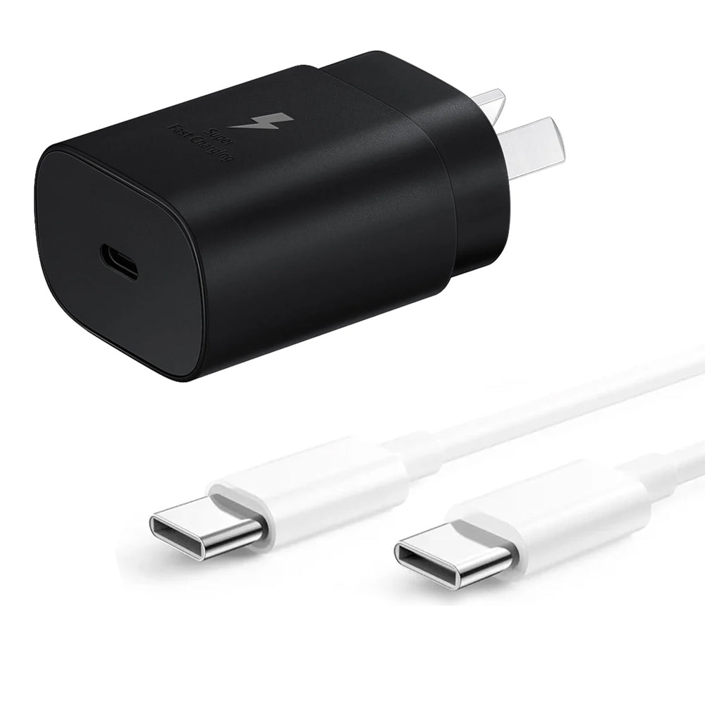 Samsung Compatible Super Fast USB Type-C Wall Charger (25W) with Type-C cable