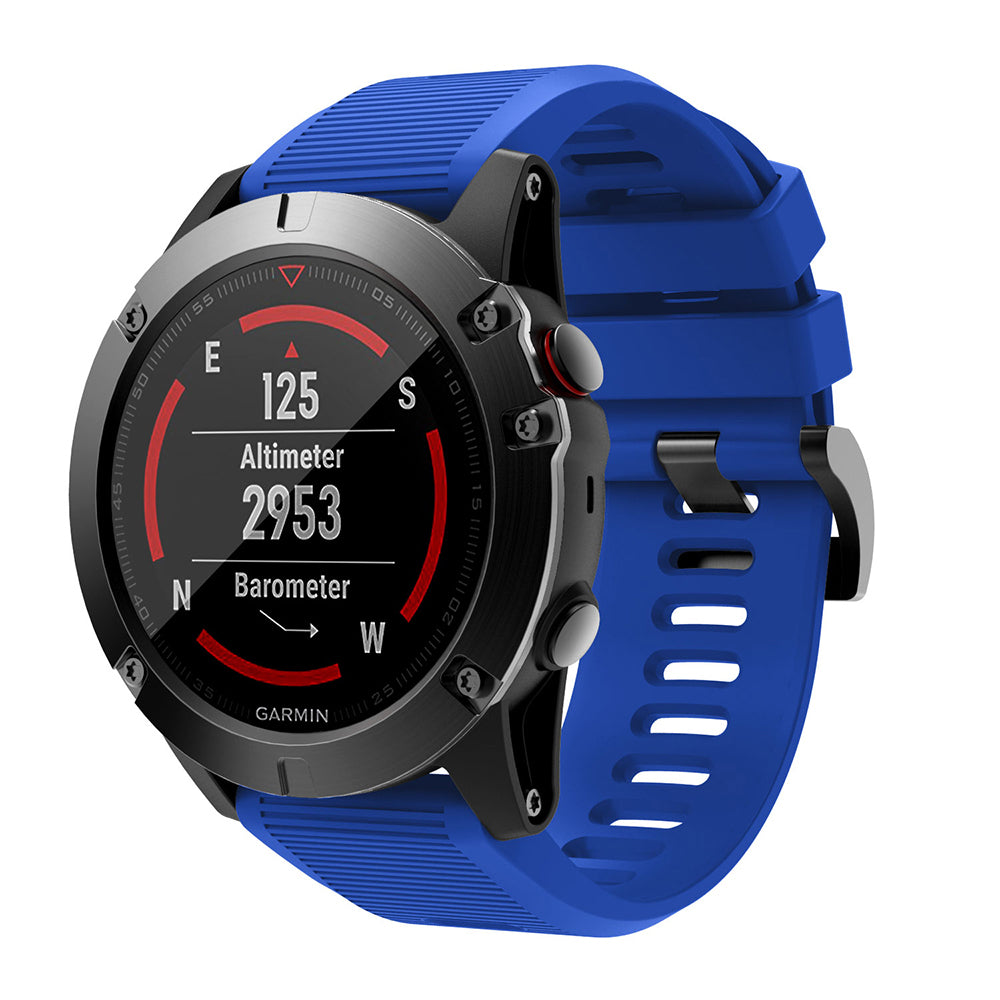 QuickFit Compatible 26mm Rubber Strap for Garmin Fenix 3