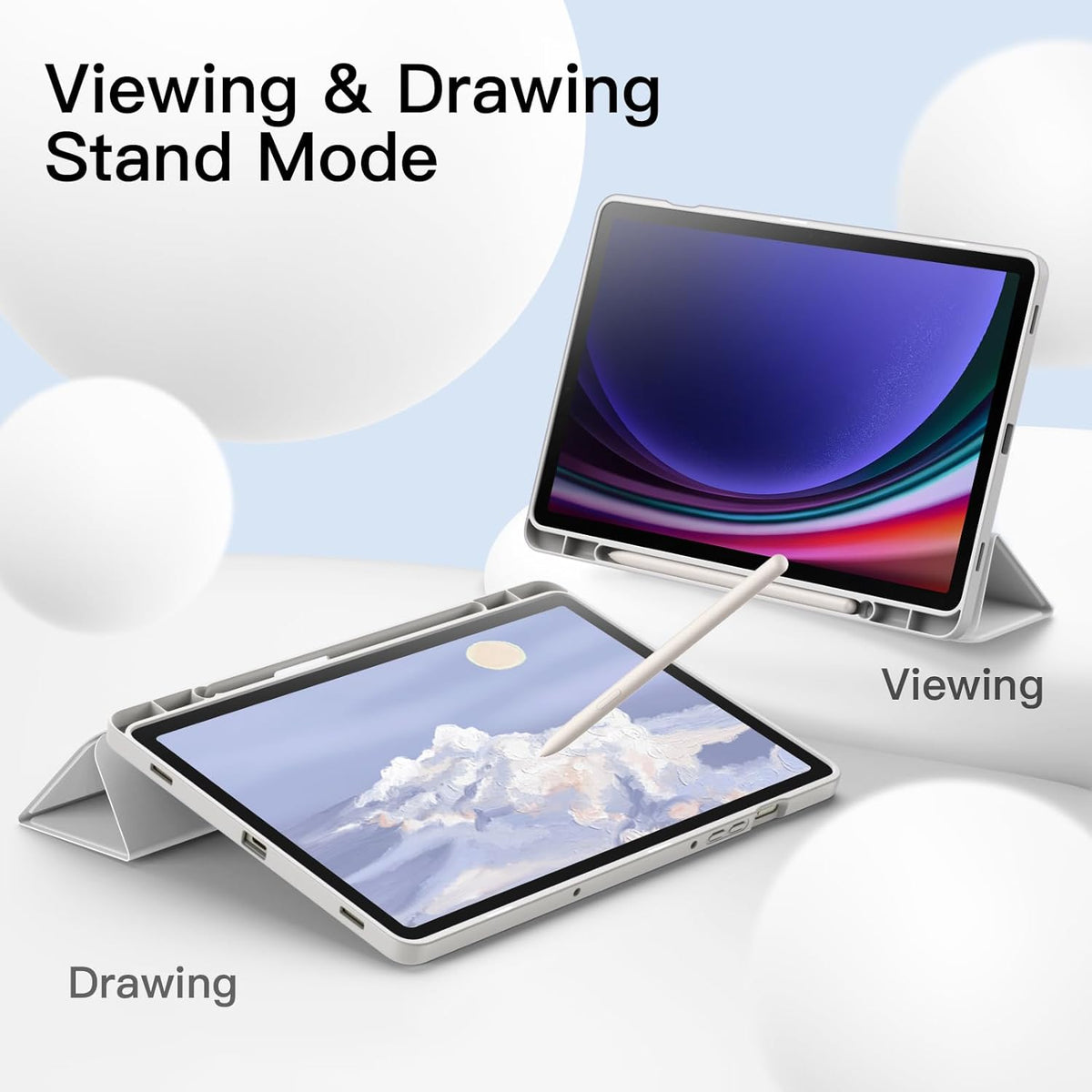 Slim Flip Case with Pen Holder Cover for Samsung Galaxy Tab S10 FE