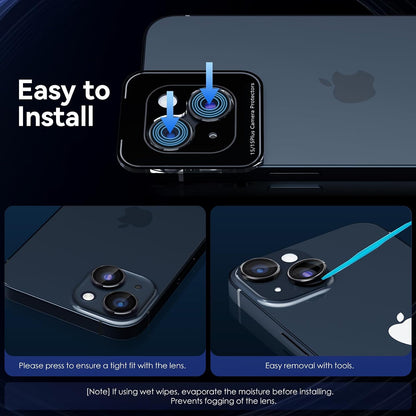 Camera Lens Protector Alloy Frame for iPhone 15 Plus
