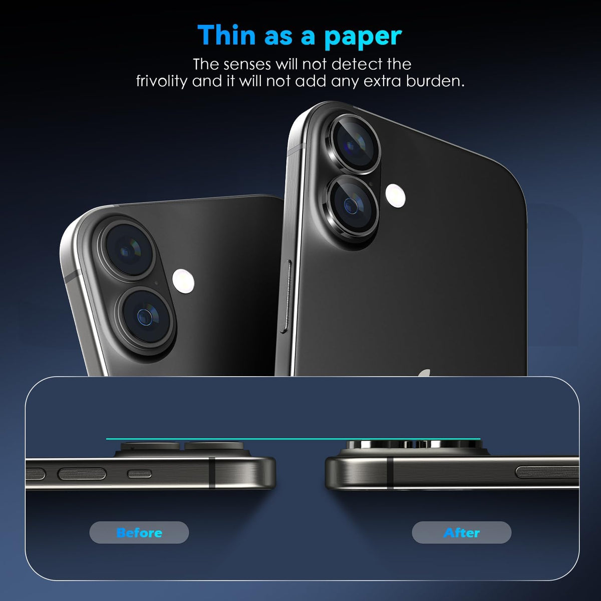 Camera Lens Protector Alloy Frame for iPhone 16