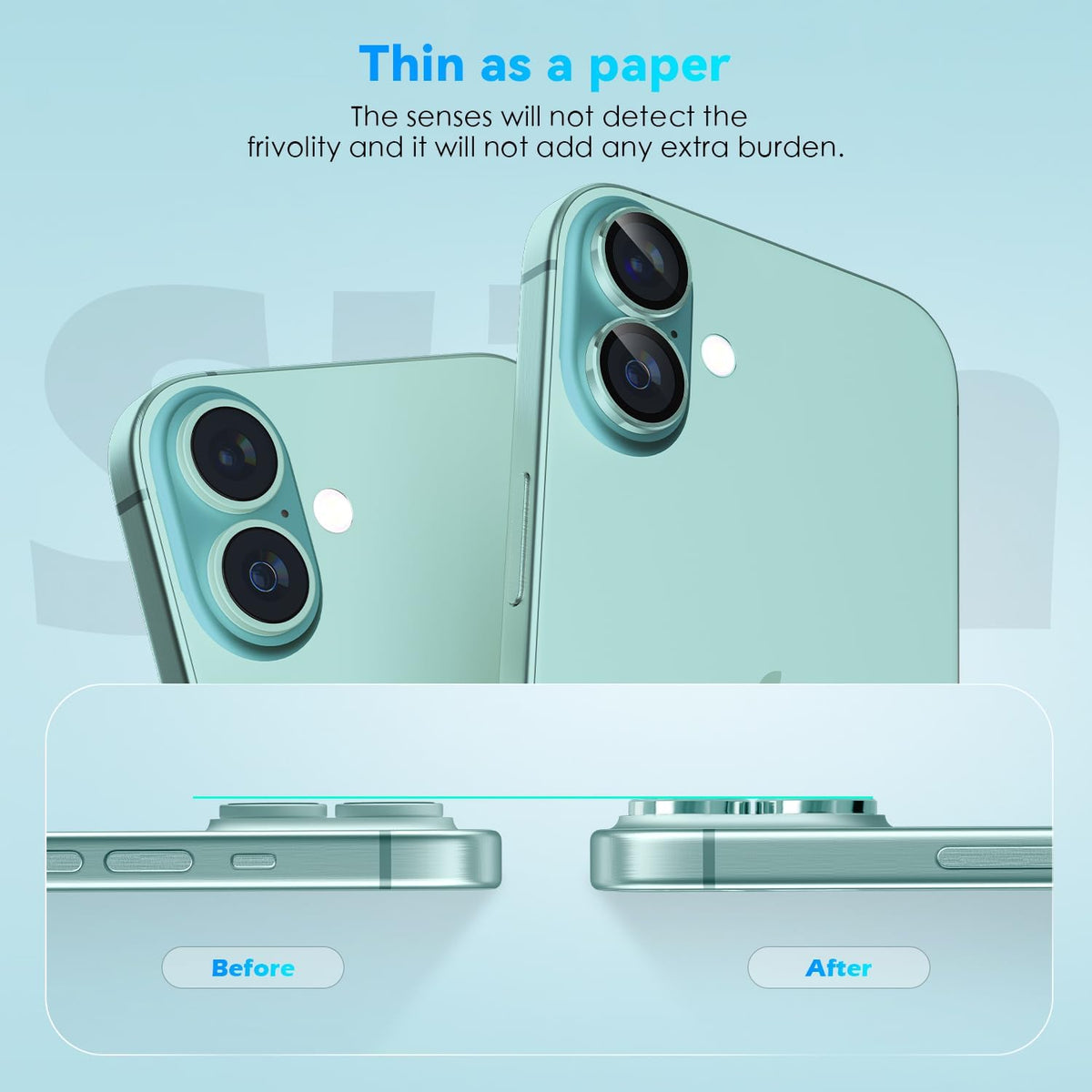 Camera Lens Protector Alloy Frame for iPhone 16