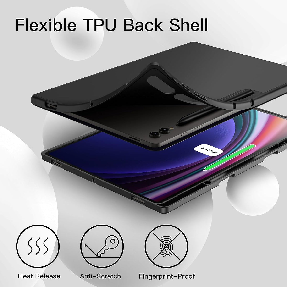 Slim Flip Pen Holder Case Cover for Samsung Galaxy Tab S9 Plus