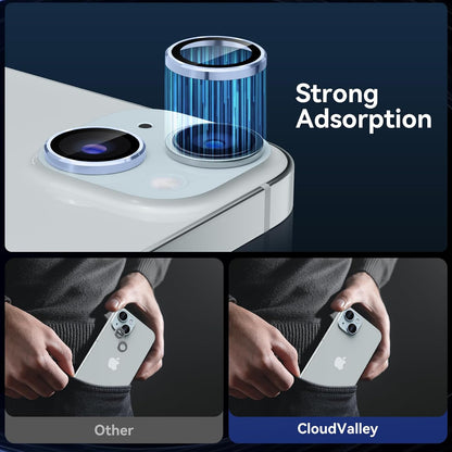 Camera Lens Protector Alloy Frame for iPhone 15 Plus