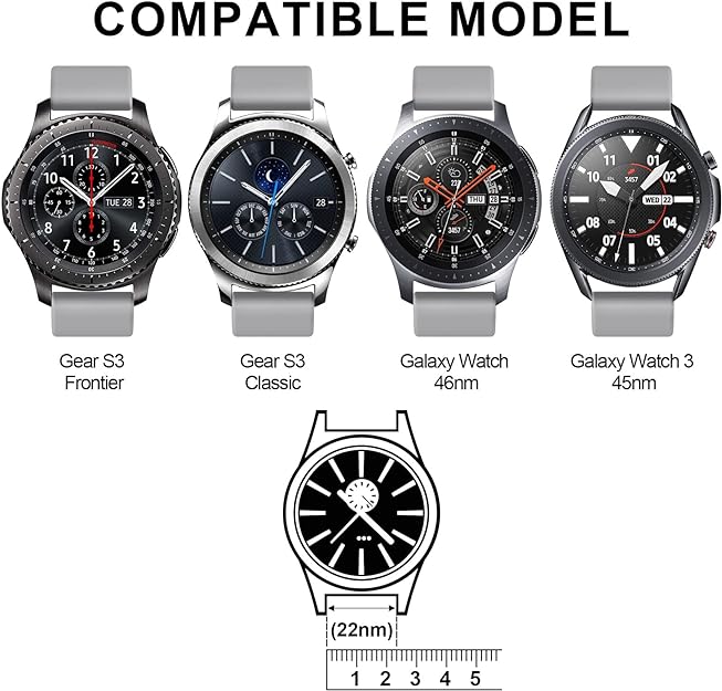 Original Smooth Rubber Strap for Samsung Galaxy Watch (22mm)