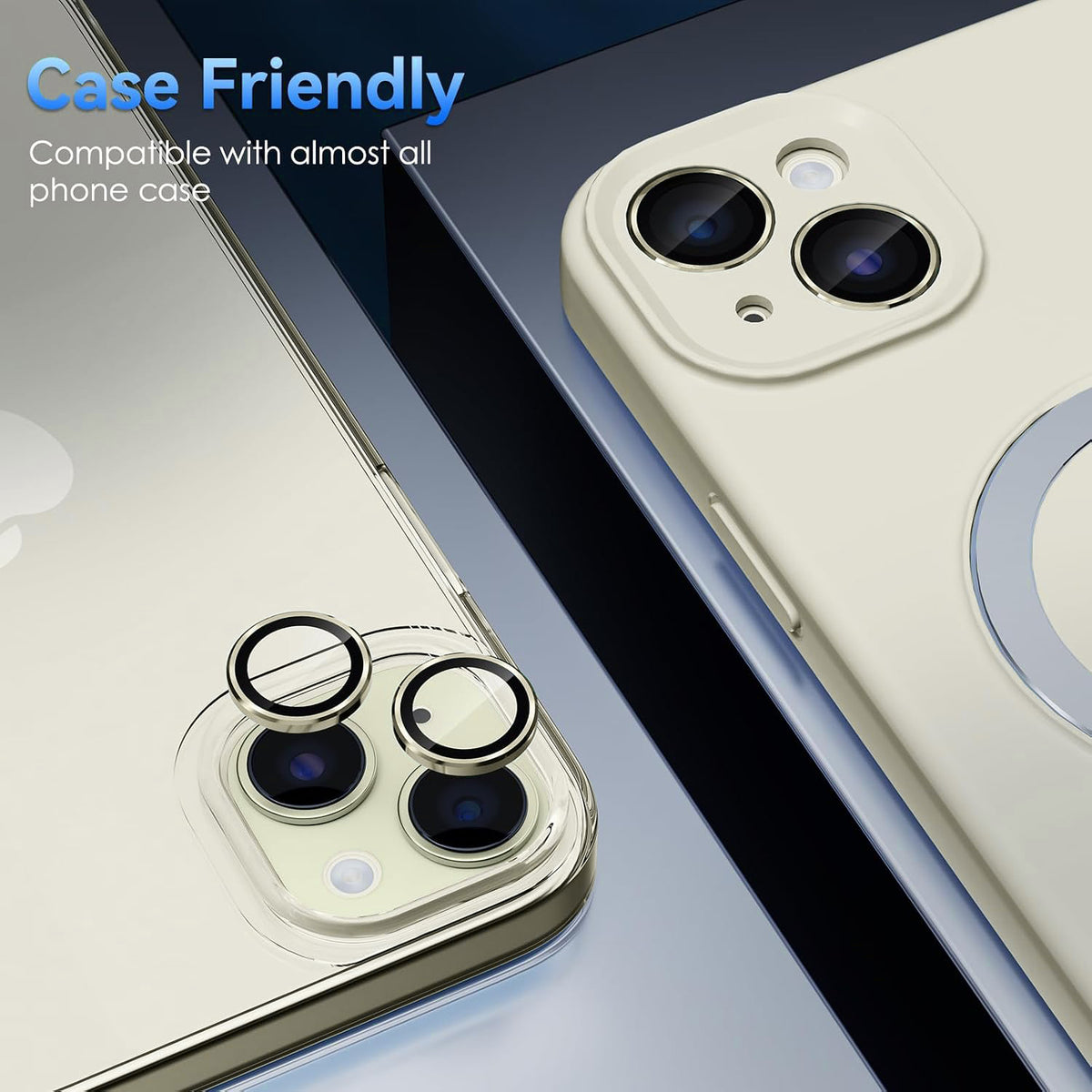 Camera Lens Protector Alloy Frame for iPhone 15 Plus