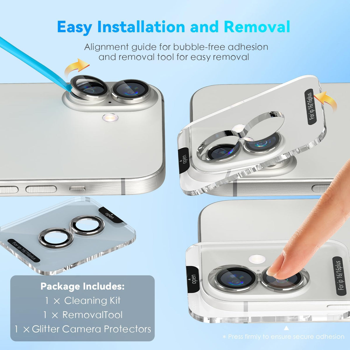 Camera Lens Protector Alloy Frame for iPhone 16