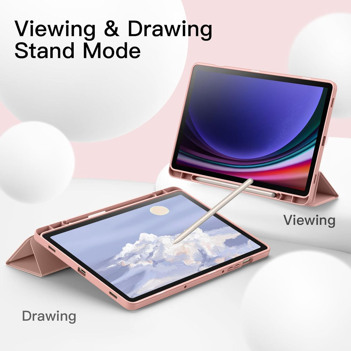 Slim Flip Case with Pen Holder Cover for Samsung Galaxy Tab S10 FE