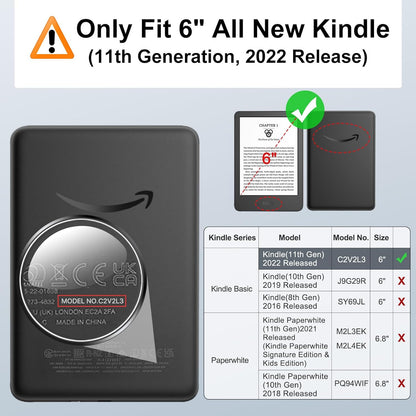 Flip Magnetic Case for Kindle 6" 11th Generation (2022)