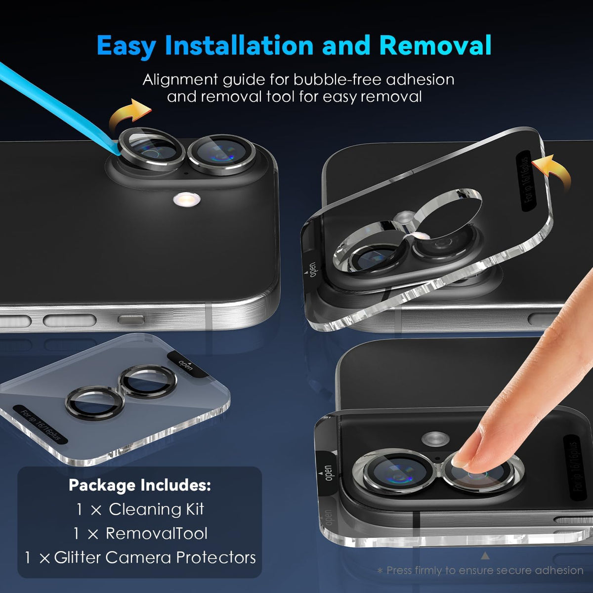 Camera Lens Protector Alloy Frame for iPhone 16