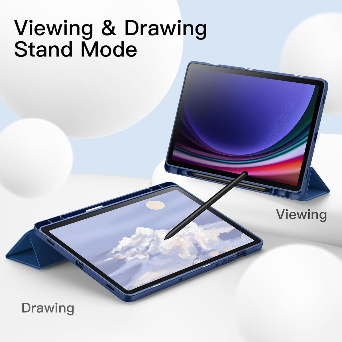 Slim Flip Case with Pen Holder Cover for Samsung Galaxy Tab S10 FE