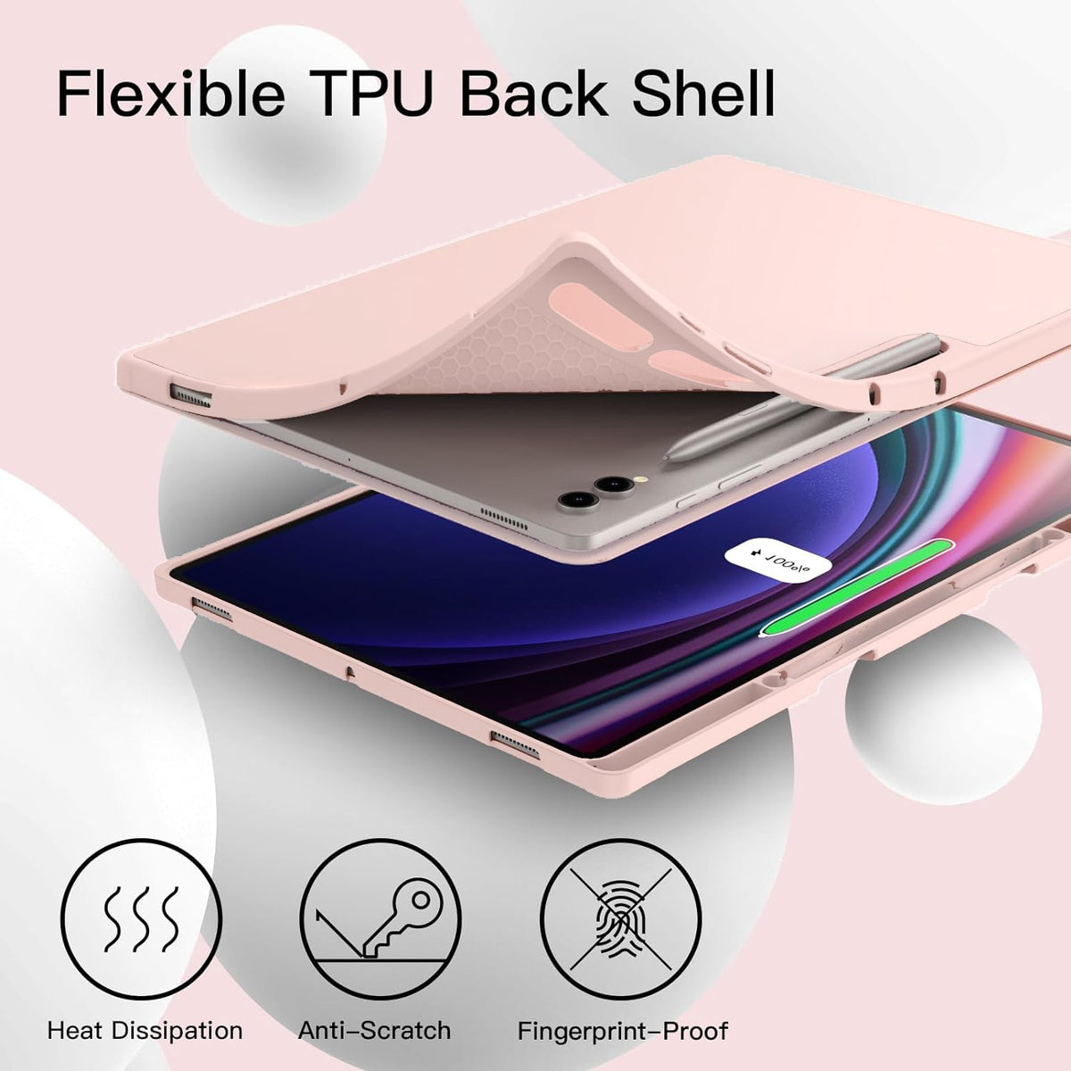 Slim Flip Pen Holder Case Cover for Samsung Galaxy Tab S9 Plus