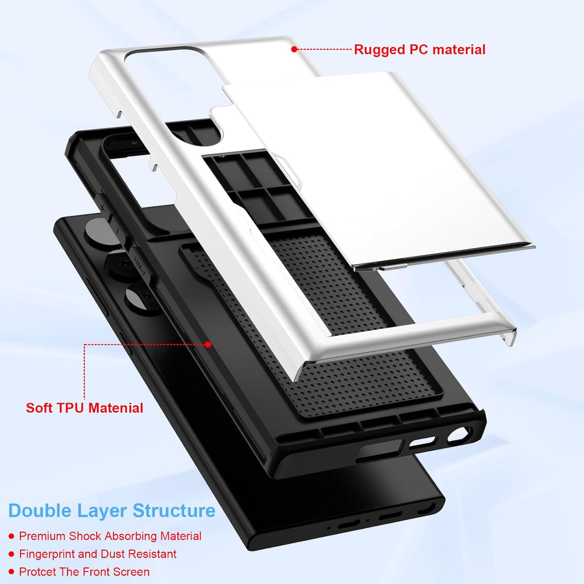 Tough Card Case for Samsung Galaxy S23 Ultra
