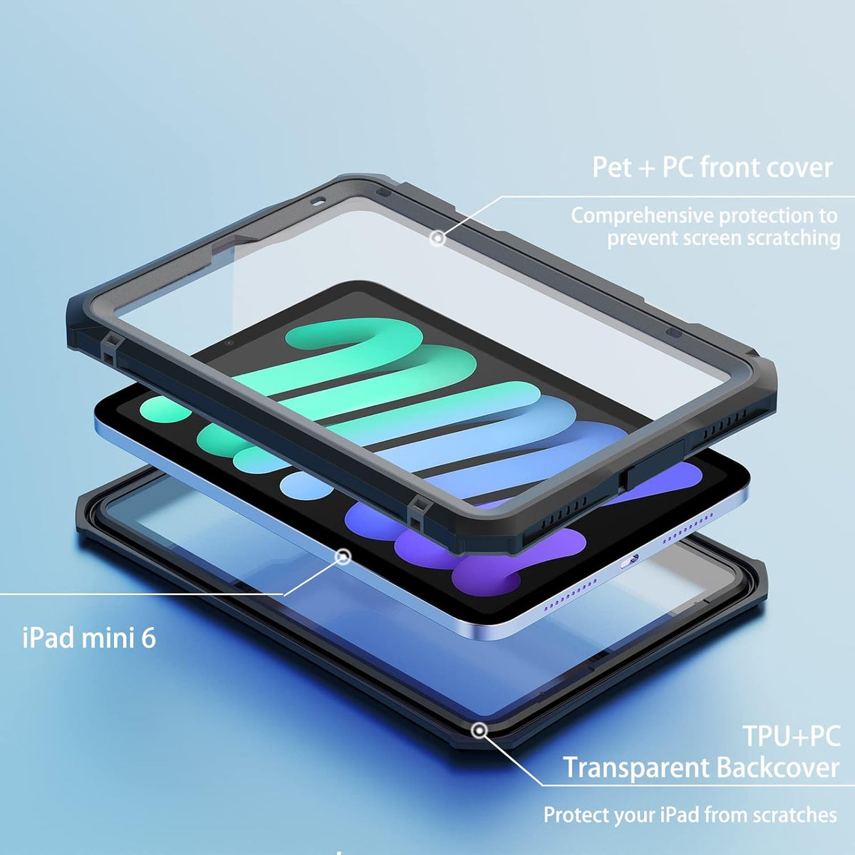 Shellbox Waterproof Case for iPad Mini 7 (A17)