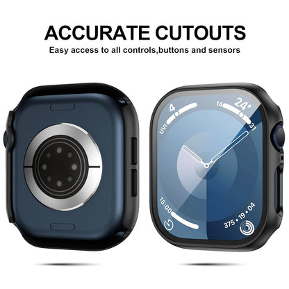 Apple Watch Series 11 (46mm) Case with Glass Screen Protector by SwiftShield (2 Pack - Natural Titanium)