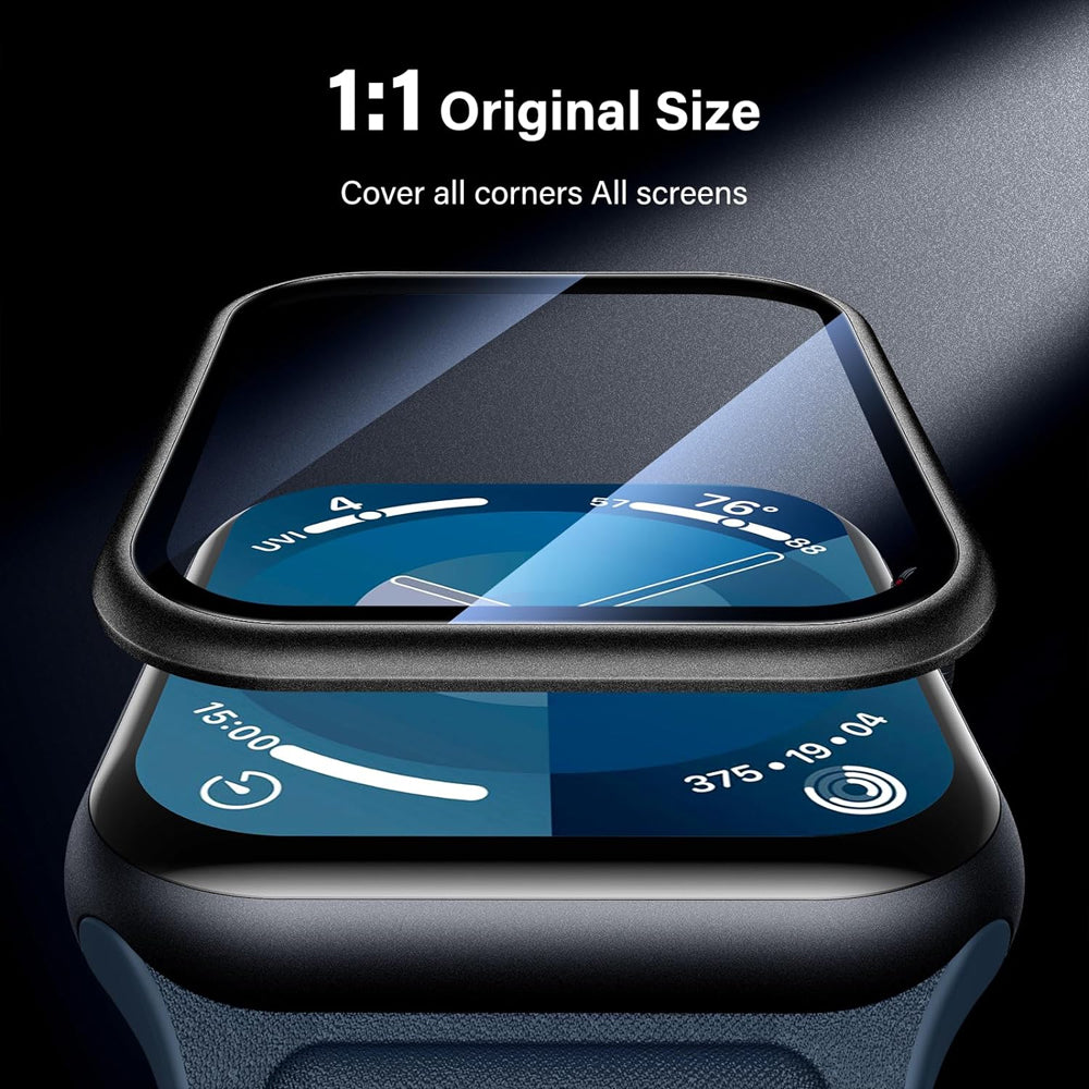Apple Watch Series 11 (46mm) Glass Screen Protector Alignment Kit by SwiftShield (2 Pack - Silver)