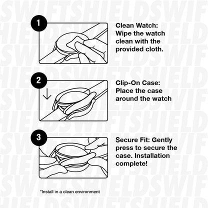 Apple Watch 42mm Case with Glass Screen Protector by SwiftShield (2 Pack - Black)