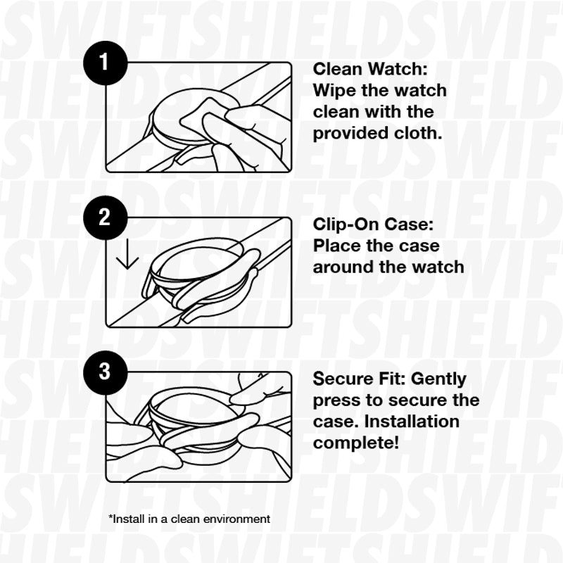 Apple Watch 45mm Case with Glass Screen Protector by SwiftShield (2 Pack - Black + Clear)