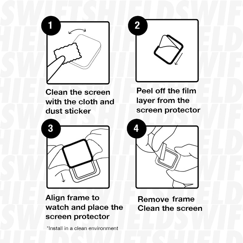 Apple Watch Series 11 (46mm) Glass Screen Protector Alignment Kit by SwiftShield (2 Pack - Silver)
