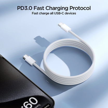Braided Nylon USB-C to USB-C cable (1m)