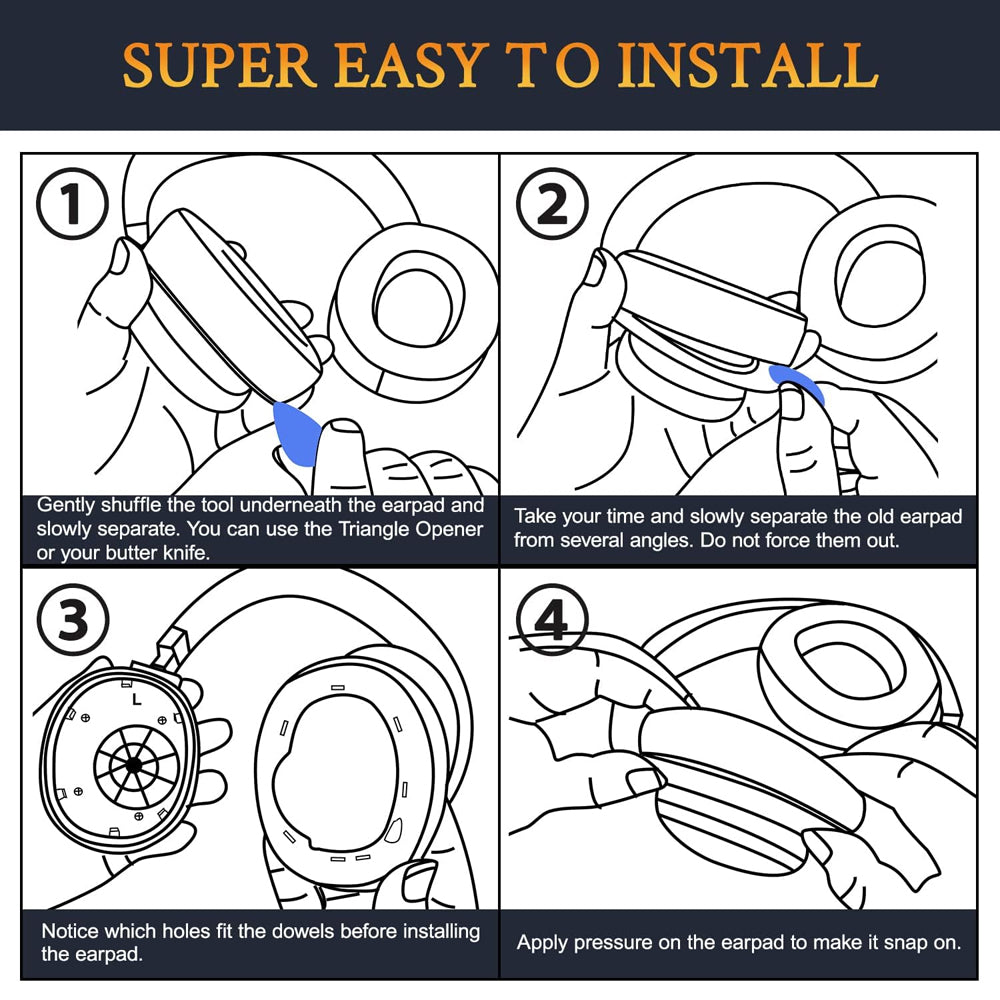Earphone Pad Replacements for JBL Tune 710BT