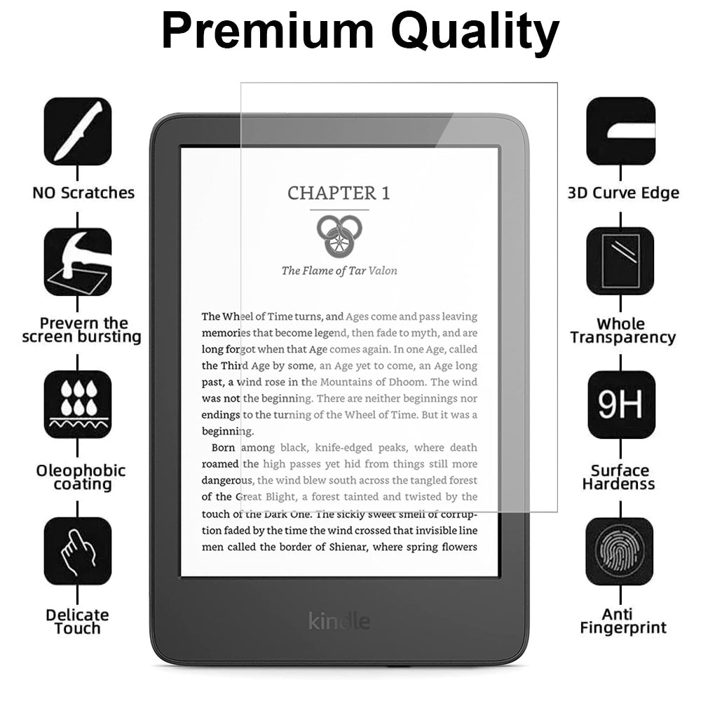Glass Screen Protector for Kindle Paperwhite 11th Generation 6.8" (2022)